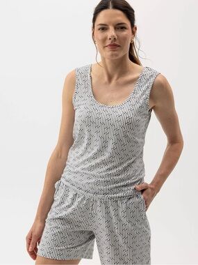 HOLEBROOK (S) SWEDEN Esther Tank Top Off White Navy Soft Quality Europe NWT